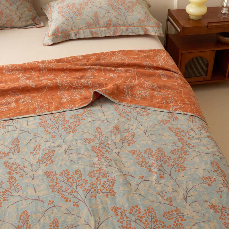 Wendbare Tagesdecke aus Musselin mit botanischem Zweig - image 3