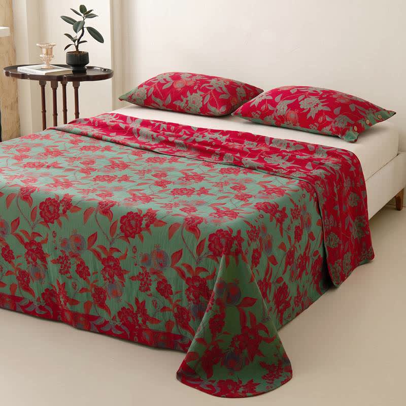 Opulente, wendbare Tagesdecke aus Musselin mit Blumenmuster - image 2