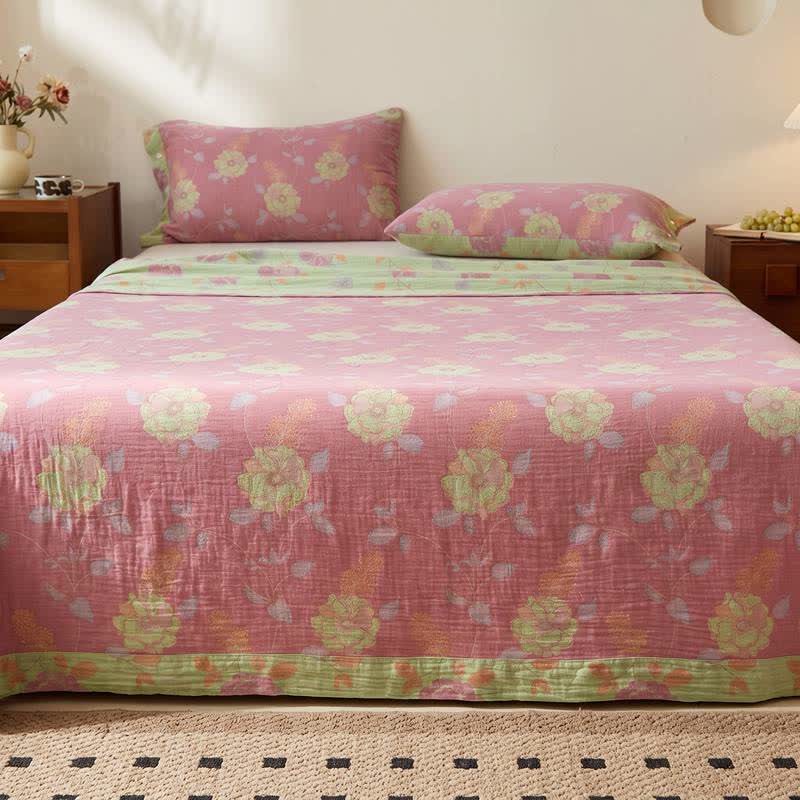Verträumte Tagesdecke aus Baumwollmusselin in Pastellfarben - image 3
