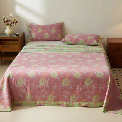 Verträumte Tagesdecke aus Baumwollmusselin in Pastellfarben - image 1