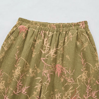 Retro-Loungewear-Hose aus olivgrünem Bambus - image 2