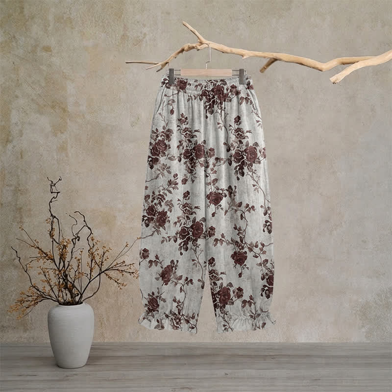 Vintage hellgraue, lockere Loungehose - XL - image 0