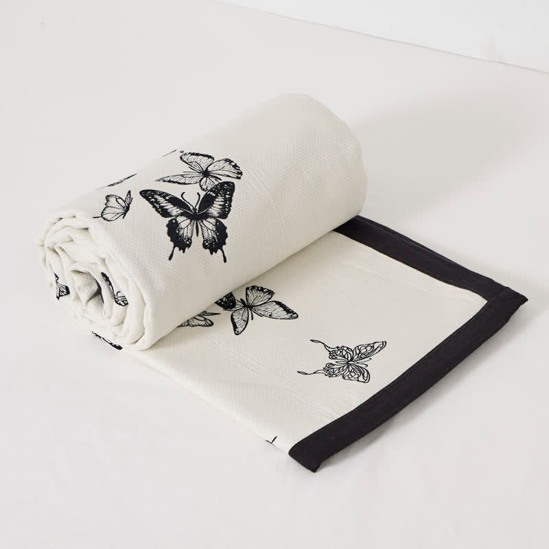 Monochrome Schmetterlings-Baumwollgaze-Quilts - image 11