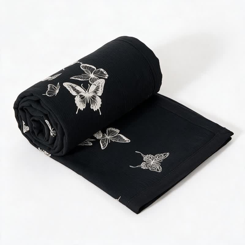 Monochrome Schmetterlings-Baumwollgaze-Quilts - image 5