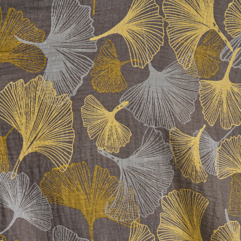 Bettwäsche-Set aus Baumwolle mit goldenem Ginkgoblatt - image 5