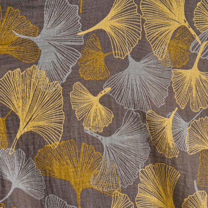 Bettwäsche-Set aus Baumwolle mit goldenem Ginkgoblatt - image 5