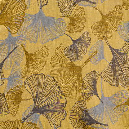 Bettwäsche-Set aus Baumwolle mit goldenem Ginkgoblatt - image 4