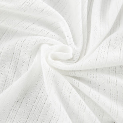 Weißes Loungewear-Set aus Baumwolle mit Rüschen - image 7
