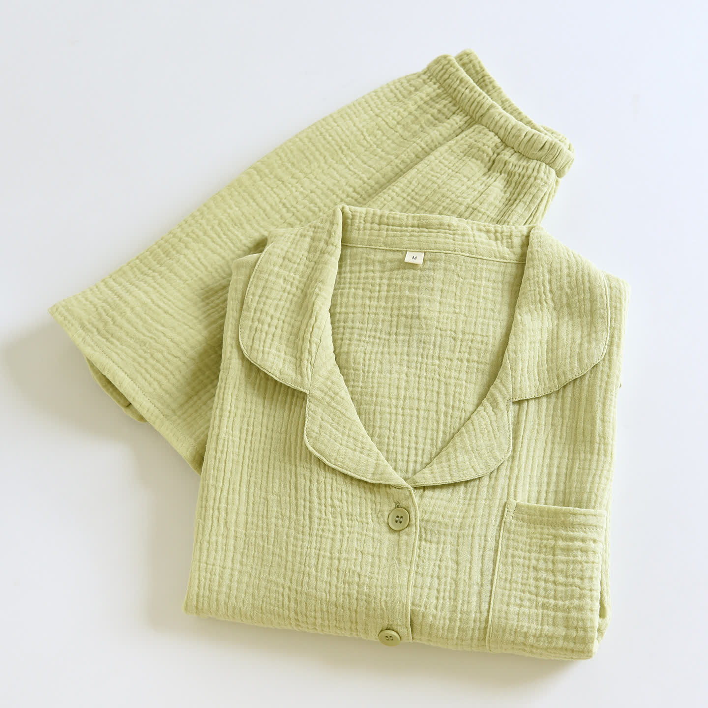 Loungewear-Set aus Baumwollgaze mit Knopfleiste - image 12