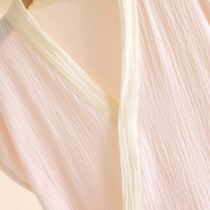 Minimalistischer Kimono-Wickelmantel aus Baumwolle - image 5