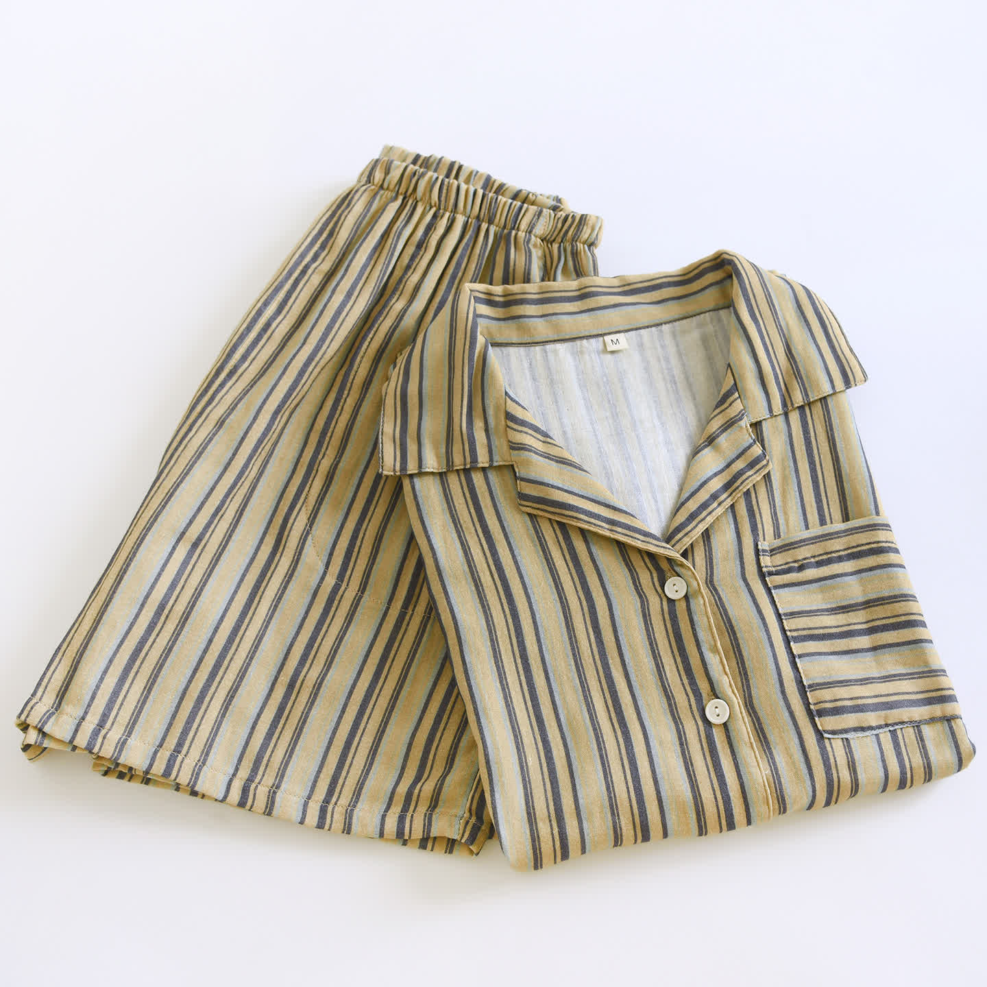 Vintage-Straped Cotton Loungewear Set - image 2