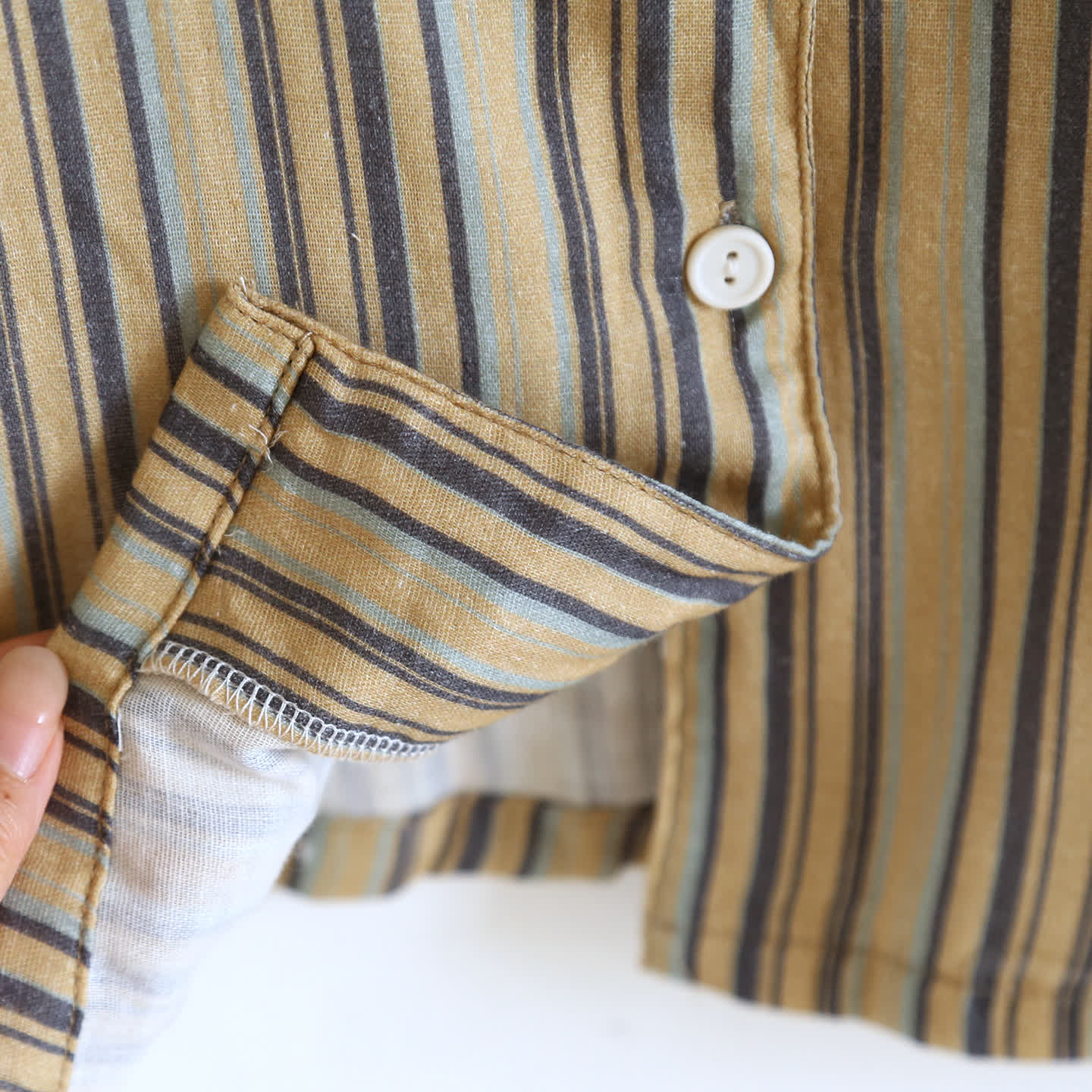 Vintage-Straped Cotton Loungewear Set - image 5