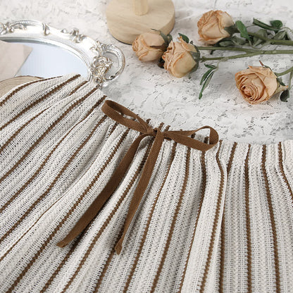 Müheloses gestreiftes Baumwoll-Wickel-Resort-Loungewear-Set - image 4