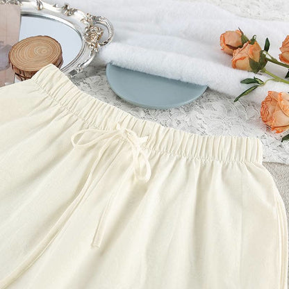 Minimalistischer Baumwoll-Pyjama-Set mit langen Ärmeln und Taschen - image 9