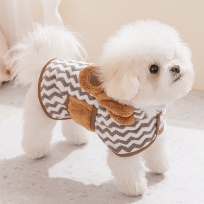 Grauer Hundebademantel mit Bärenohren - image 2