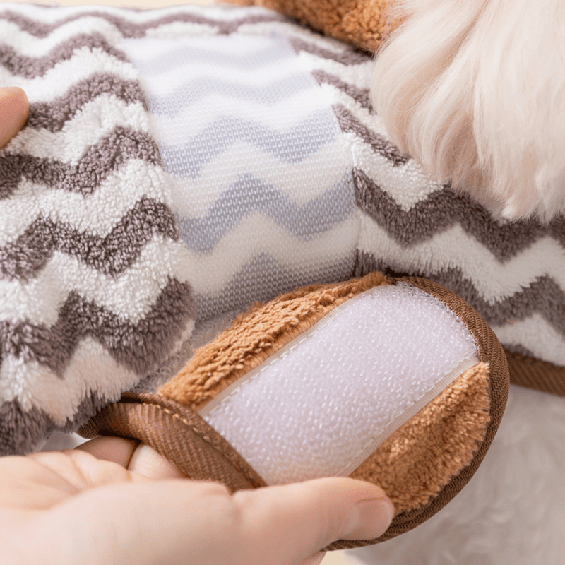 Grauer Hundebademantel mit Bärenohren - image 3