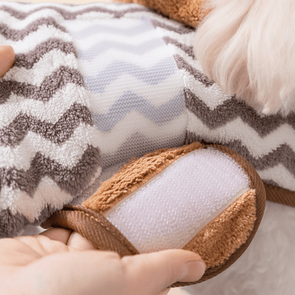 Grauer Hundebademantel mit Bärenohren - image 3