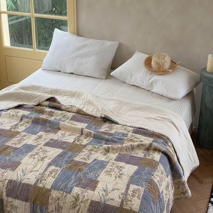 Vintage Patchwork-Baumwoll-Tagesdecke - image 3
