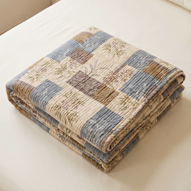 Vintage Patchwork-Baumwoll-Tagesdecke - image 4