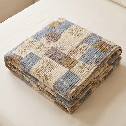 Vintage Patchwork-Baumwoll-Tagesdecke - image 4