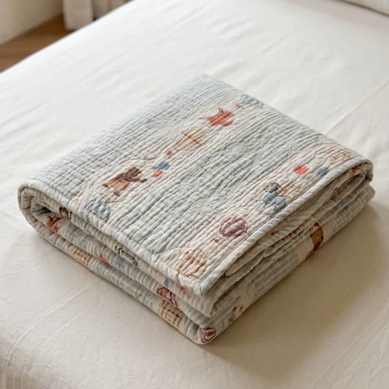 Leichte Baumwoll-Steppdecke mit verspieltem Tiermotiv - image 2