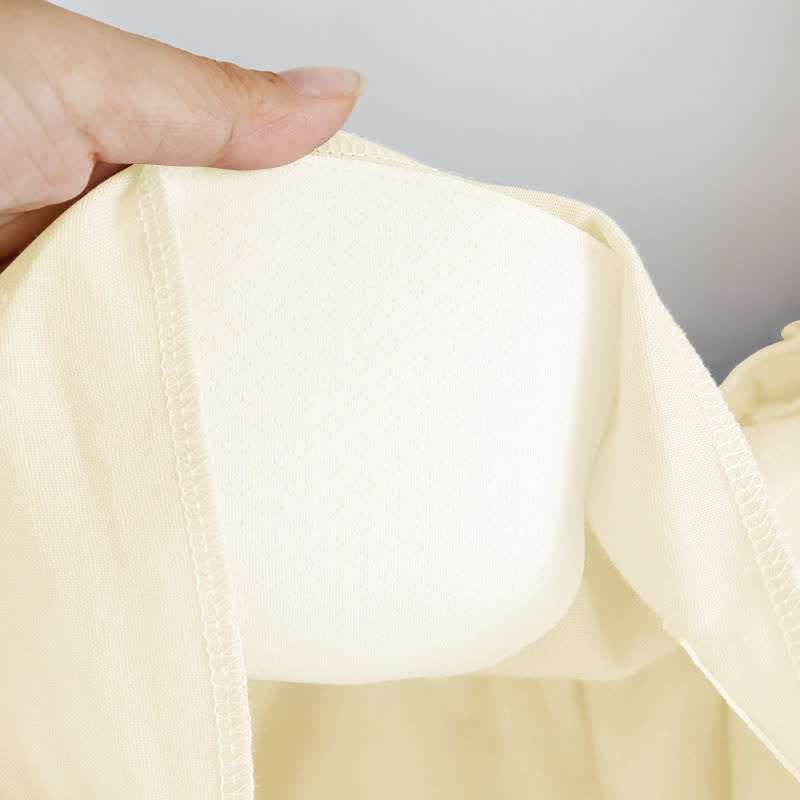 Einfarbiger Rüschen-Baumwollpyjama mit Camisole - image 23