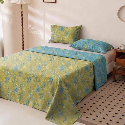 Wendbare Tagesdecke aus Baumwolle mit Vintage-Blumenmuster - image 5