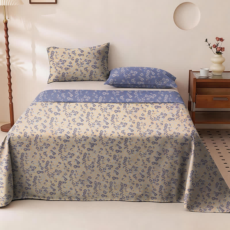 Wendbare Tagesdecke aus Baumwolle mit kleinem Blumenmuster - image 1