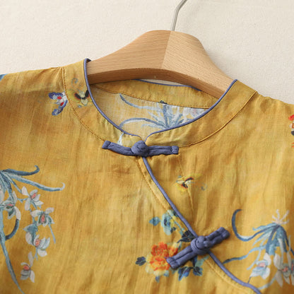 Vintage Langarmshirt mit Blumen- und Insektenmuster - image 3