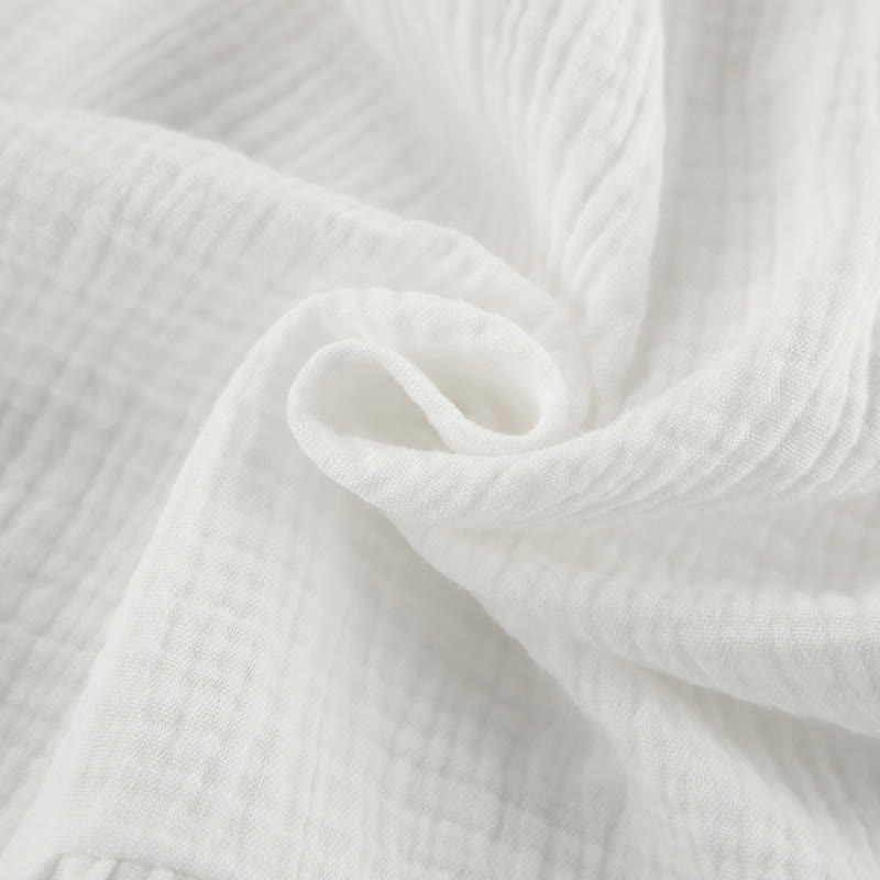 Loungewear-Set aus weißem Baumwollgaze - image 6