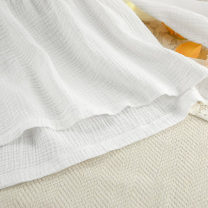 Loungewear-Set aus weißem Baumwollgaze - image 7