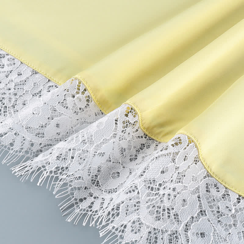 Elegantes Lounge-Set mit Camisole-Besatz und Spitzenbesatz - image 6