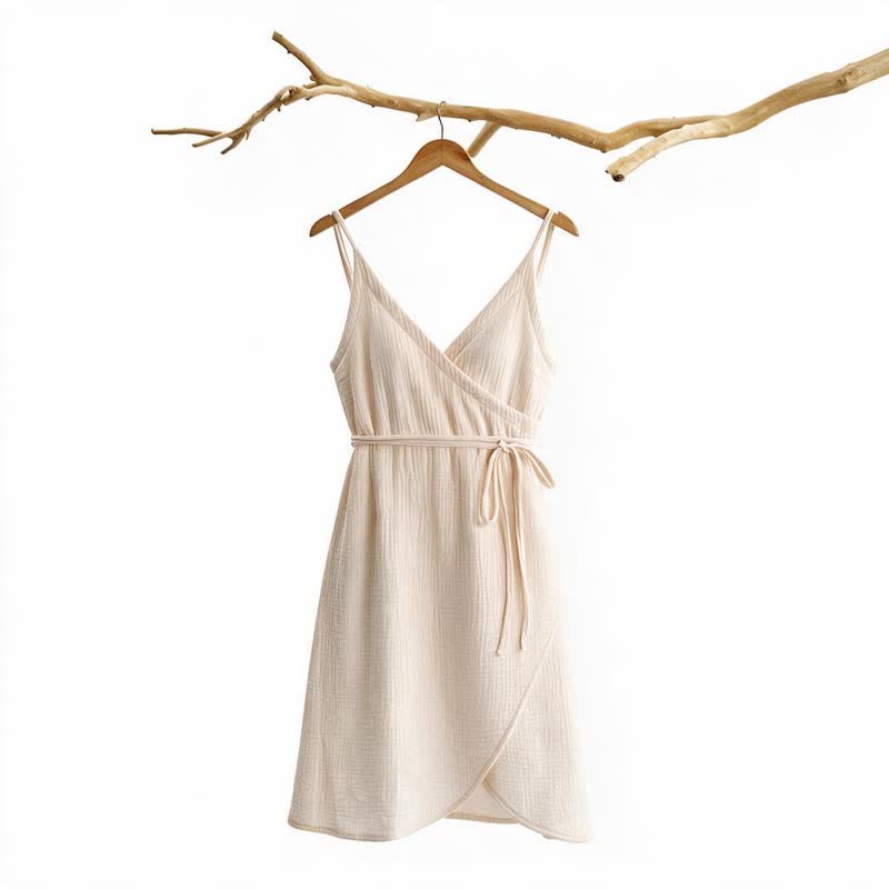 Unifarbenes ärmelloses Loungekleid - image 1