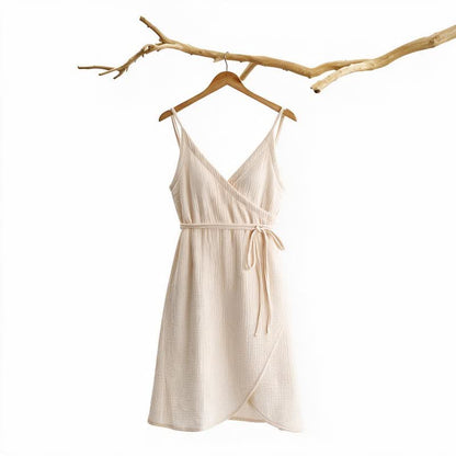 Unifarbenes ärmelloses Loungekleid - image 1