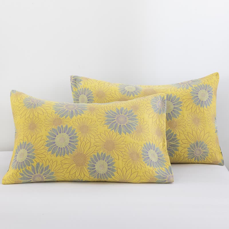 Retro-Sonnenblumen-Baumwollgaze-Decke - image 19