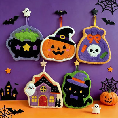 Niedliches Halloween-Hängehandtuch - Set (5 Muster) - 5 Stück - image 0