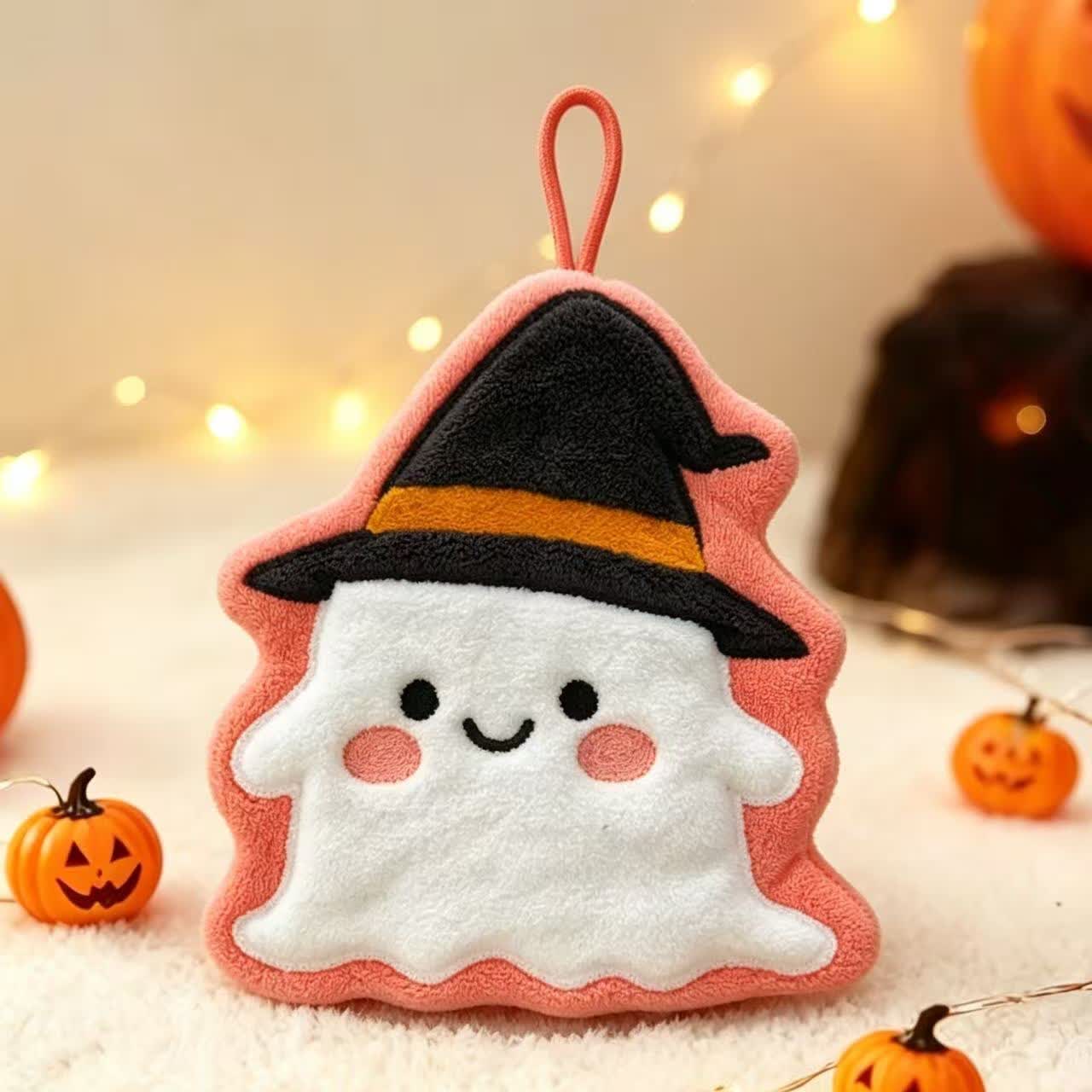 Halloween-Fleece-Hängehandtuch - Geist - 5 Stück - image 2