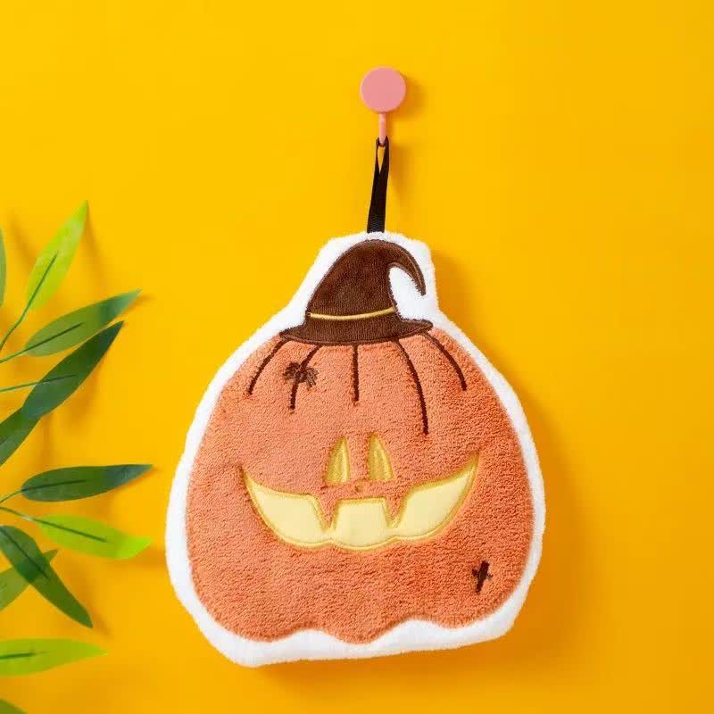Halloween Element Fleece Hängendes Handtuch - Kürbis - 4 Stück - image 2