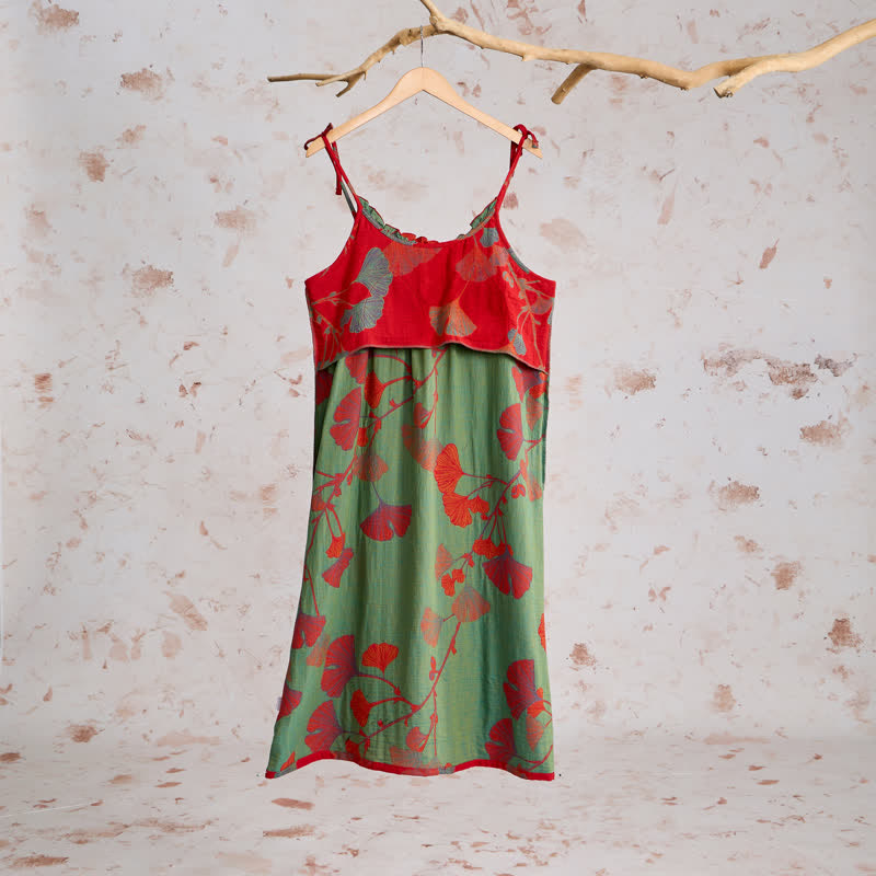 Maxikleid mit Ginkgoblatt-Schnittmuster - image 1