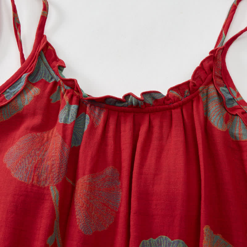 Maxikleid mit Ginkgoblatt-Schnittmuster - image 3