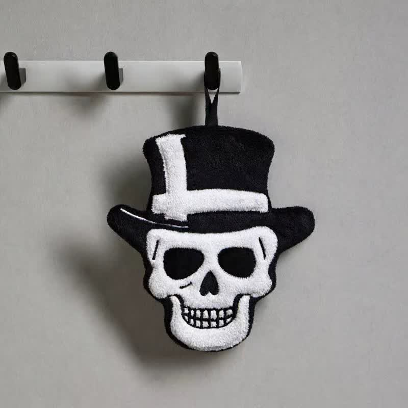 Gothic-Totenkopf-Fleece-Handtuch zum Aufhängen - image 4