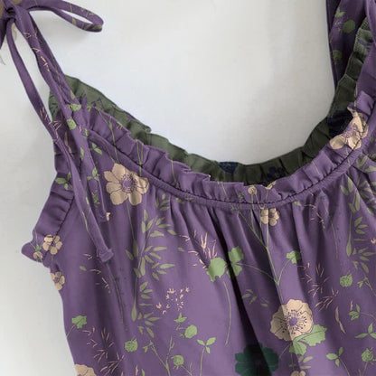 Vintage-Pyjama-Set mit Blumenmuster: Top und Hose - image 5