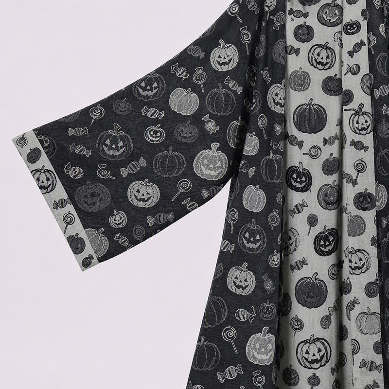 Halloween-Kürbis-Süßigkeiten-Baumwollkimono-Bademantel - image 2