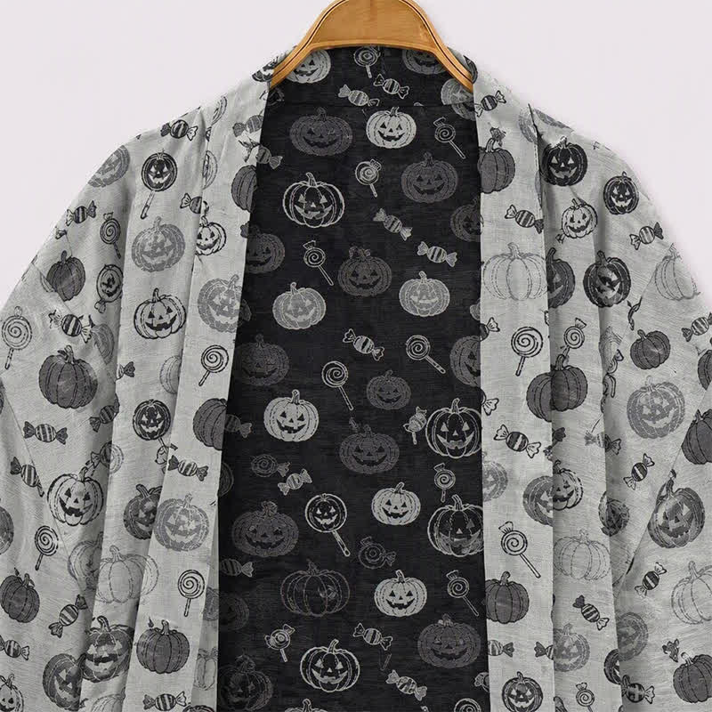 Halloween-Kürbis-Süßigkeiten-Baumwollkimono-Bademantel - image 8
