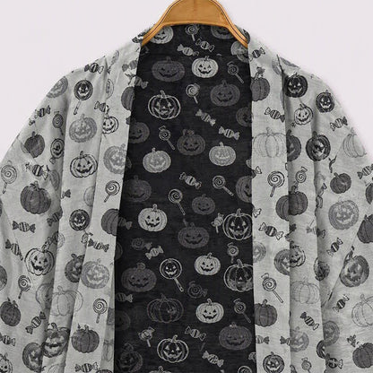 Halloween-Kürbis-Süßigkeiten-Baumwollkimono-Bademantel - image 8
