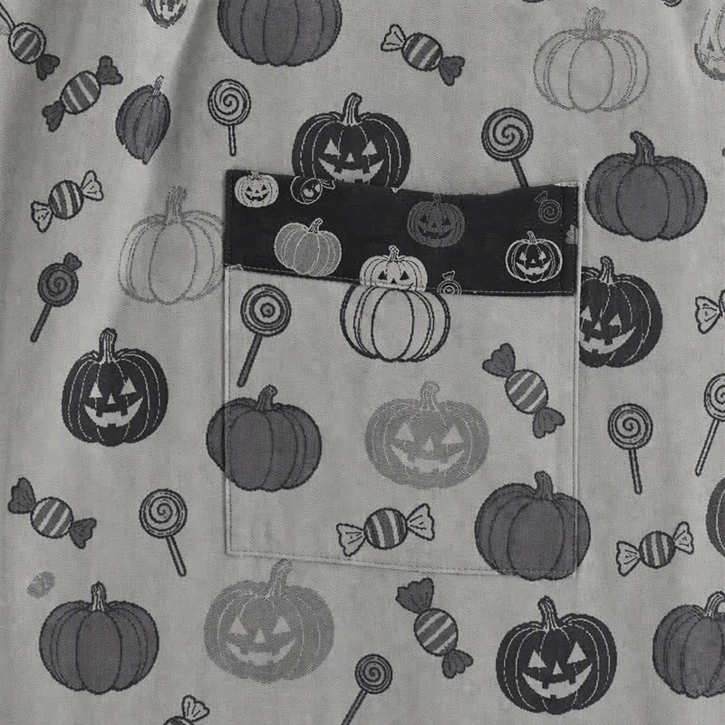Halloween-Kürbis-Süßigkeiten-Baumwollkimono-Bademantel - image 9