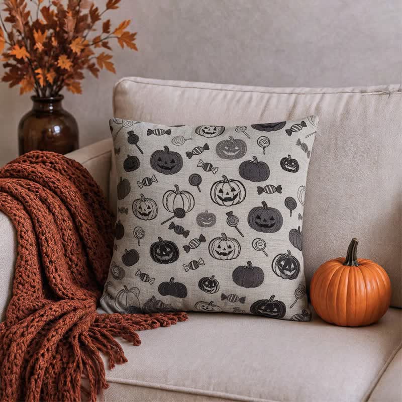 Halloween-Kürbis-Süßigkeiten-Baumwollkissen - image 6