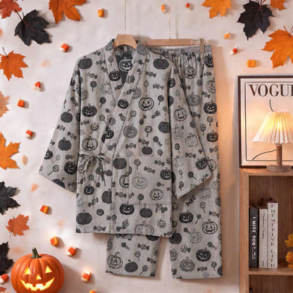 Kürbisbonbon-Baumwollkimono-Pyjama-Set - image 6