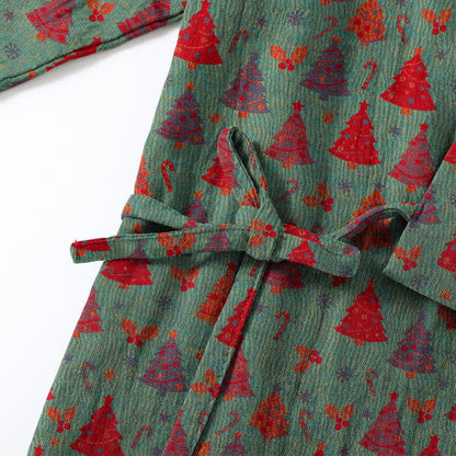 Weihnachtsbaum-Baumwollkimono-Loungewear-Set - image 6