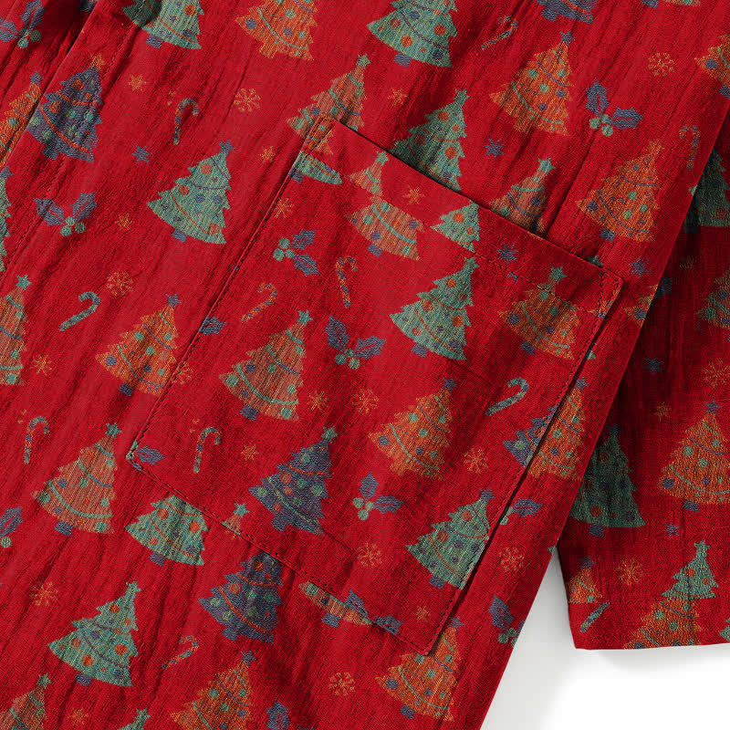 Weihnachtsbaum-Baumwollkimono-Loungewear-Set - image 14